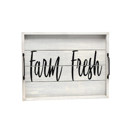 Decorative Wood Serving Tray-Farm Fresh